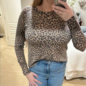Vici Leopard Print Long Sleeve Top